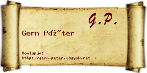 Gern Péter névjegykártya